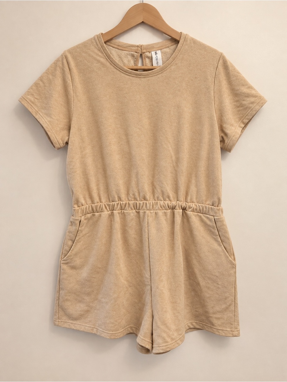 Smash + Tess Terry Romper Beige Gold Metallic Size XL Made in Canada